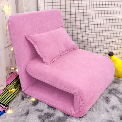 Chaise inclinable à cadre en métal de couleur solide inclinable en lin