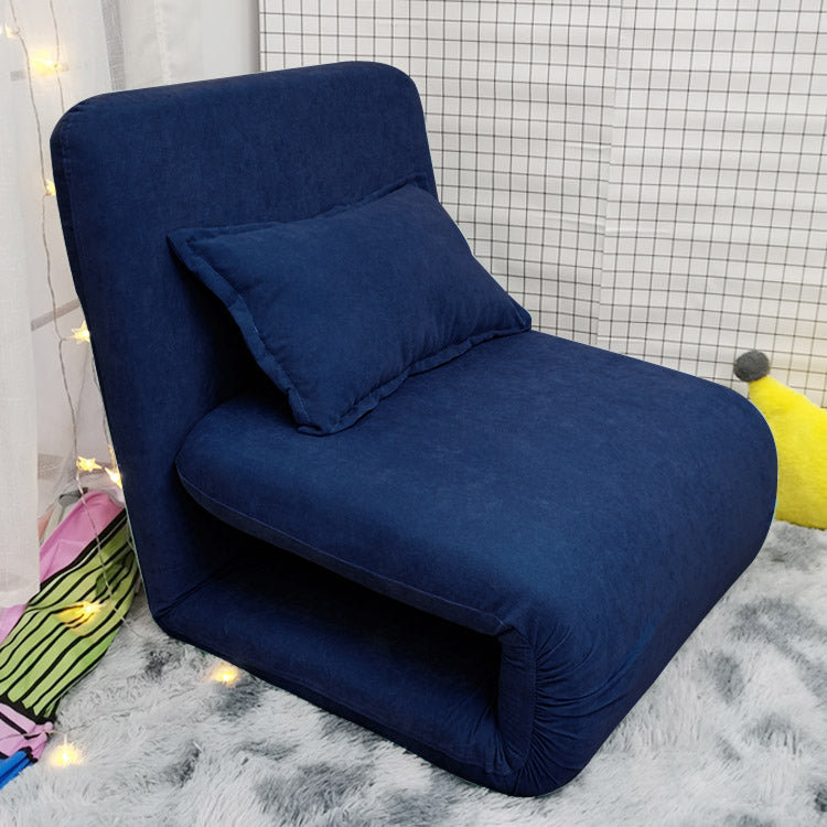 Chaise inclinable à cadre en métal de couleur solide inclinable en lin