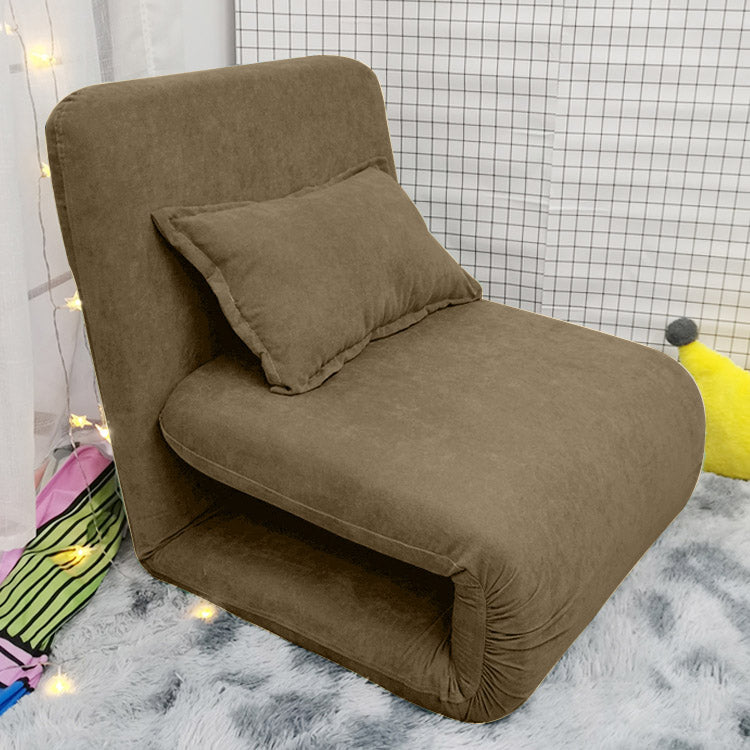 Chaise inclinable à cadre en métal de couleur solide inclinable en lin