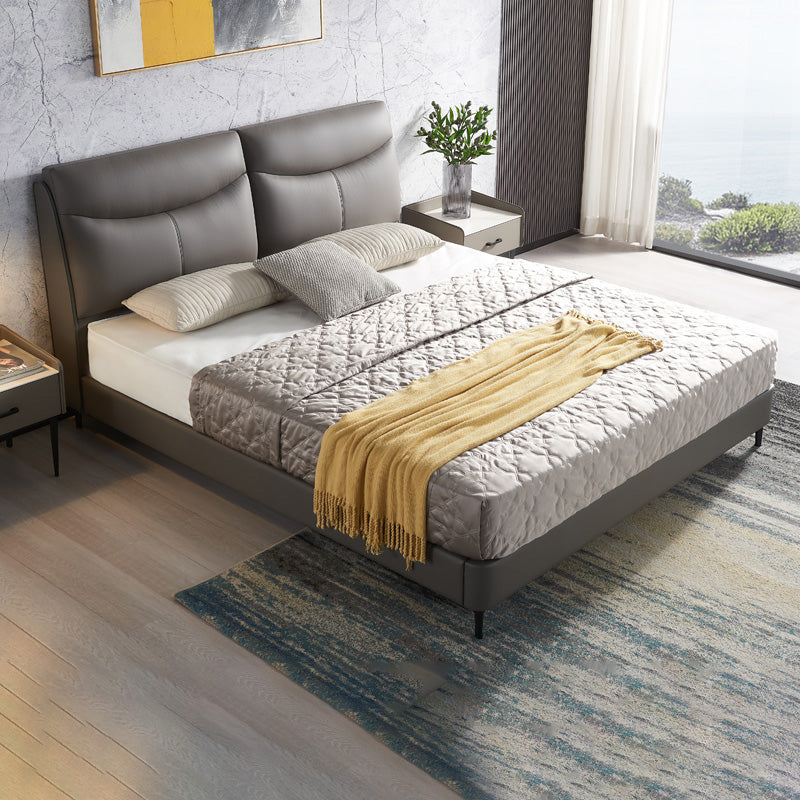 Letto a pannello in pelle autentica Colore Solido Passa rivestita Standard