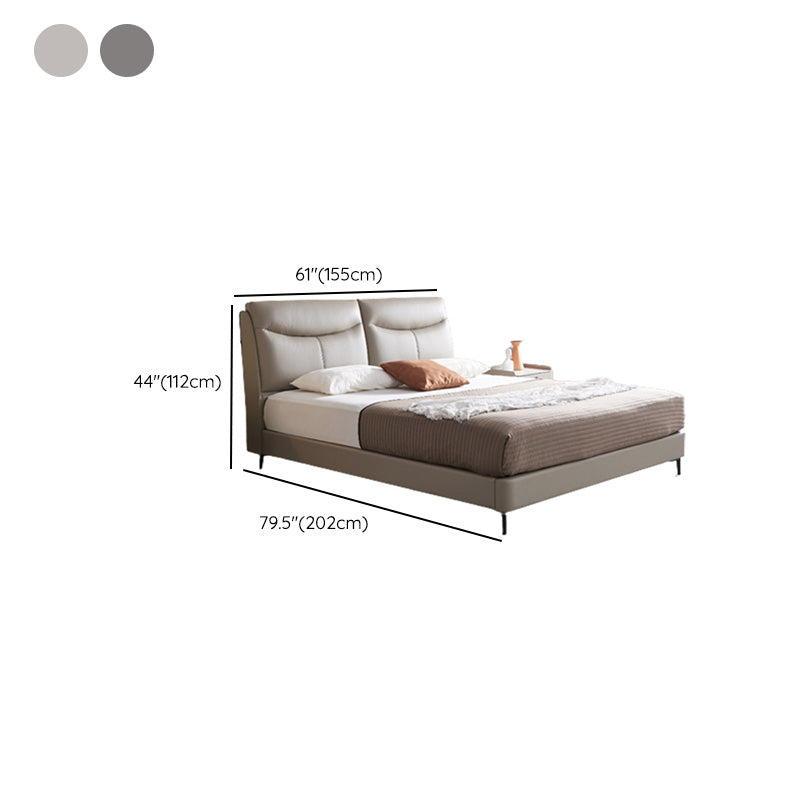 Letto a pannello in pelle autentica Colore Solido Passa rivestita Standard