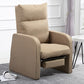 Solid Color Standard Recliner 38.18"H Recliner Chair with Footrest Khaki Clearhalo 'Chairs & Seating' 'furn' 'furn_recliners' 'Furniture' 'Living Room Furniture' 'Recliners' 7091092