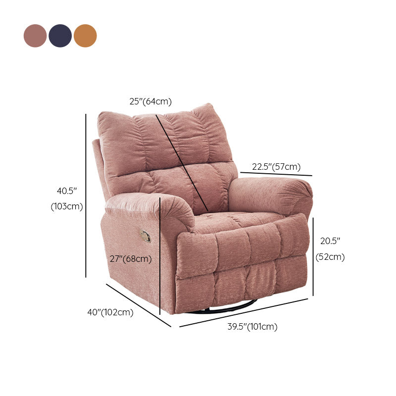 Solid Color Swivel Rocker Standard Recliner Metal Frame Recliner stoel