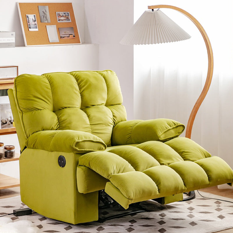 Scandinavian Fabric Standard Recliner Tufted Back Recliner Chair Clearhalo 'Chairs & Seating' 'furn' 'furn_recliners' 'Furniture' 'Living Room Furniture' 'Recliners' 7091136