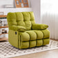 Scandinavian Fabric Standard Recliner Tufted Back Recliner Chair Green Clearhalo 'Chairs & Seating' 'furn' 'furn_recliners' 'Furniture' 'Living Room Furniture' 'Recliners' 7091147