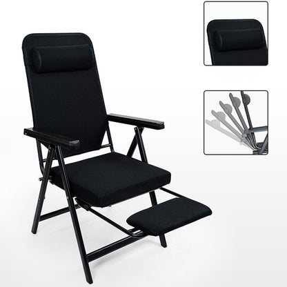 Moderne en eigentijdse standaardrecliner in stalen basis met hoofdsteun