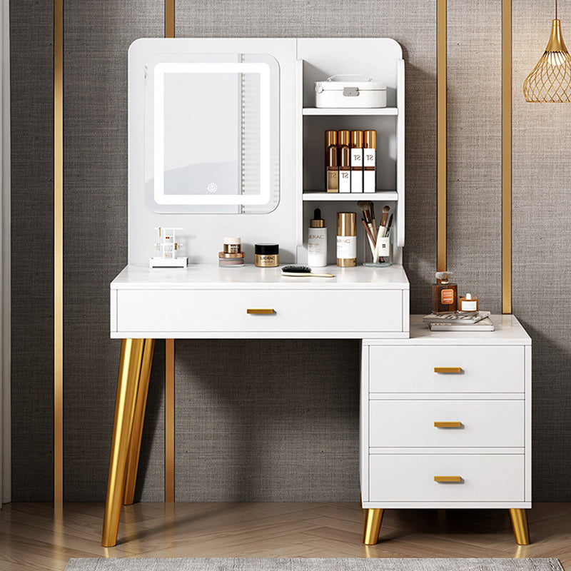 Modern 15.7" Wide Make-up Vanity with Drawer Modern Style Wooden Makeup Table