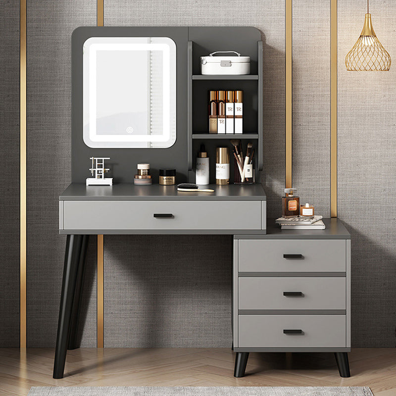 Modern 15.7" Wide Make-up Vanity with Drawer Modern Style Wooden Makeup Table