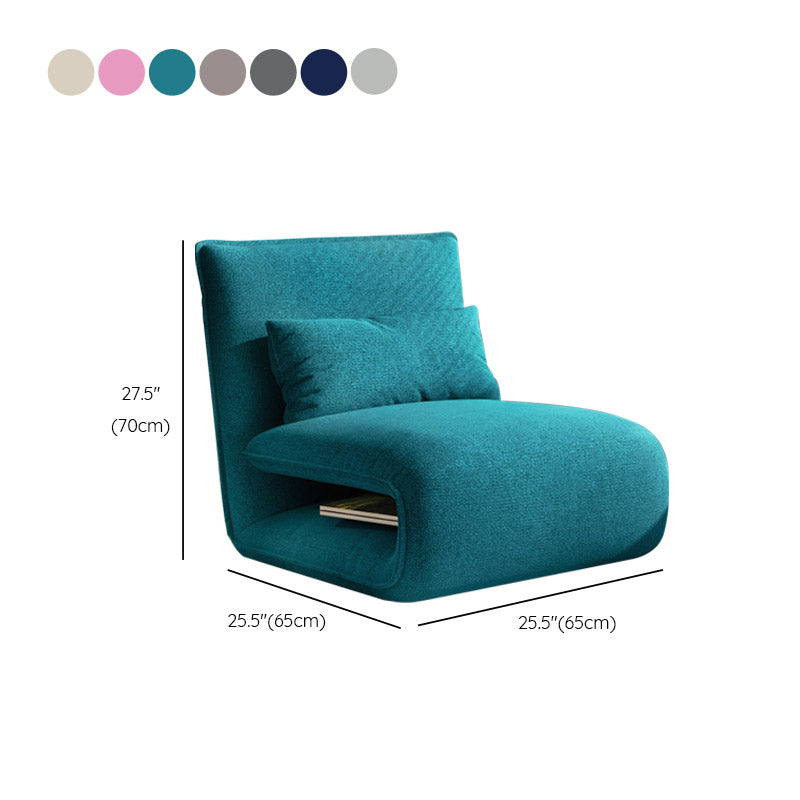 Frame metallico 25,59 "sedia reclinabile in pelle di colore polpa di colore reclinabile ad ampio standard