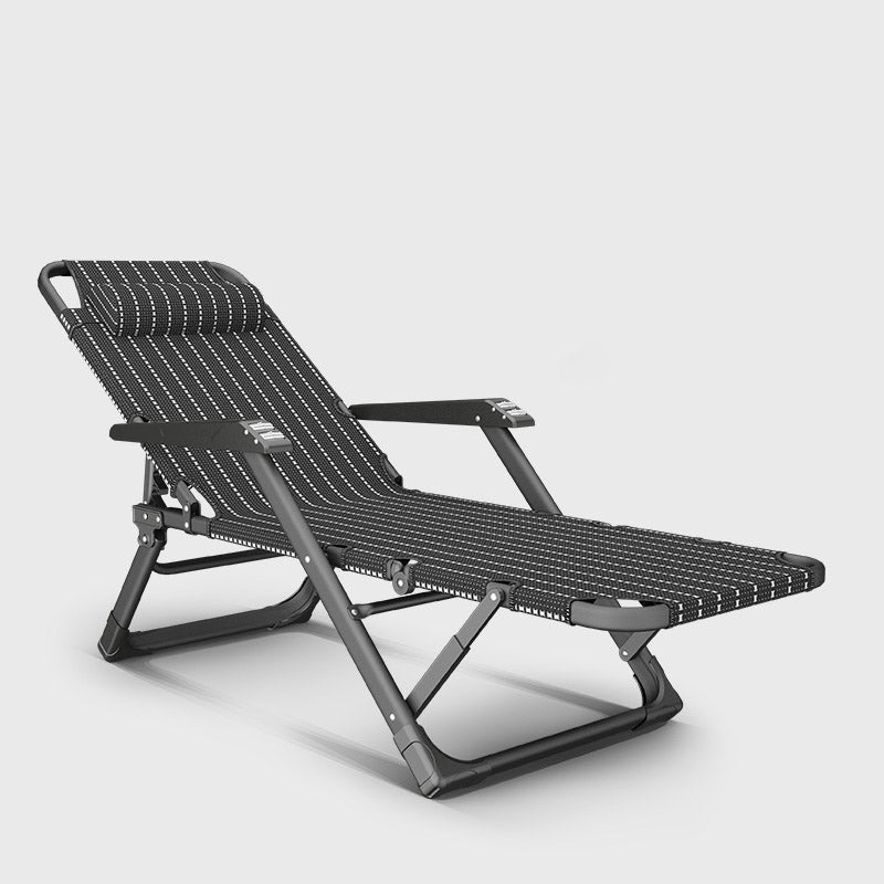 Metal Recliner Chair Modern Standard (No Motion) Standard Recliner Black White Clearhalo 'Chairs & Seating' 'furn' 'furn_recliners' 'Furniture' 'Living Room Furniture' 'Recliners' 7091273