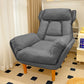 Modern Wood Recliner Chair Manual Solid Color Recliner Chair Deck Chair Dark Gray Clearhalo 'Chairs & Seating' 'furn' 'furn_recliners' 'Furniture' 'Living Room Furniture' 'Recliners' 7091289