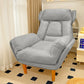 Modern Wood Recliner Chair Manual Solid Color Recliner Chair Deck Chair Light Grey Clearhalo 'Chairs & Seating' 'furn' 'furn_recliners' 'Furniture' 'Living Room Furniture' 'Recliners' 7091290