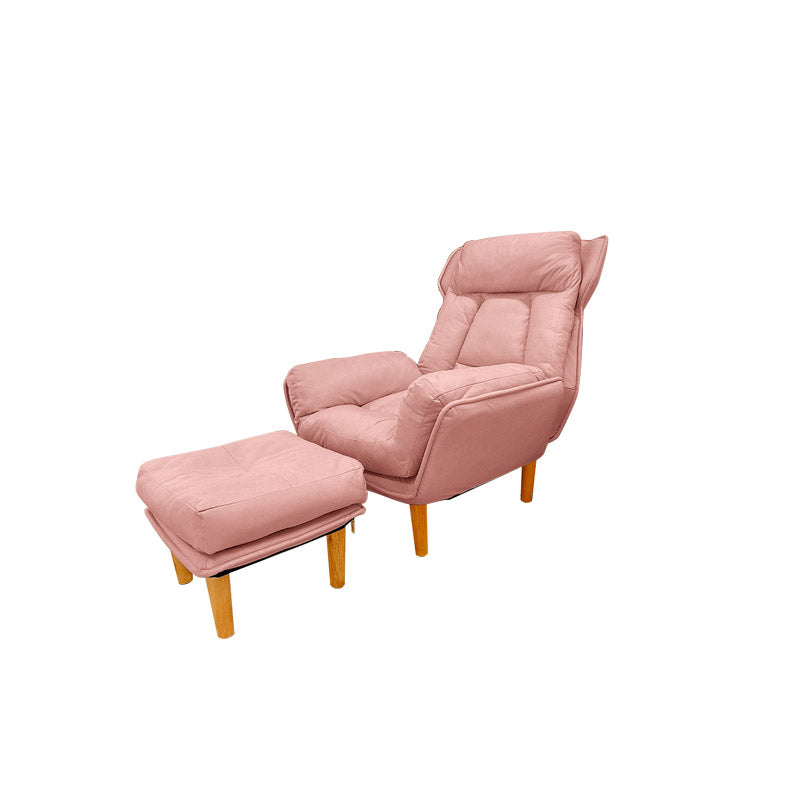 Modern Wood Recliner Chair Manual Solid Color Recliner Chair Clearhalo 'Chairs & Seating' 'furn' 'furn_recliners' 'Furniture' 'Living Room Furniture' 'Recliners' 7091297