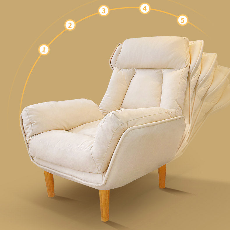 Modern Wood Recliner Chair Manual Solid Color Recliner Chair Clearhalo 'Chairs & Seating' 'furn' 'furn_recliners' 'Furniture' 'Living Room Furniture' 'Recliners' 7091301