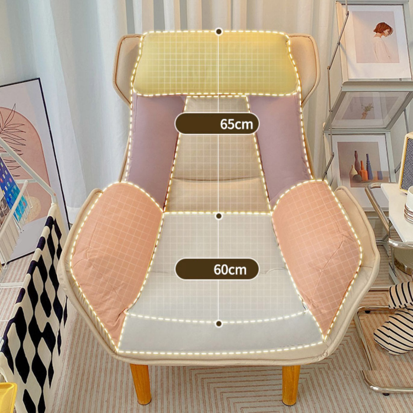 Modern Wood Recliner Chair Manual Solid Color Recliner Chair Clearhalo 'Chairs & Seating' 'furn' 'furn_recliners' 'Furniture' 'Living Room Furniture' 'Recliners' 7091302