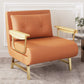 Scandinavian Solid Color Standard Recliner Faux Leather Recliner Chair 31.5"L x 28"W x 33.5"H Orange Clearhalo 'Chairs & Seating' 'furn' 'furn_recliners' 'Furniture' 'Living Room Furniture' 'Recliners' 7091338