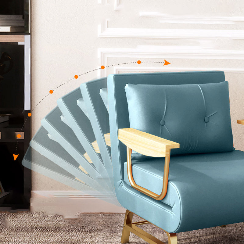 Scandinavian Solid Color Standard Recliner Faux Leather Recliner Chair Clearhalo 'Chairs & Seating' 'furn' 'furn_recliners' 'Furniture' 'Living Room Furniture' 'Recliners' 7091343