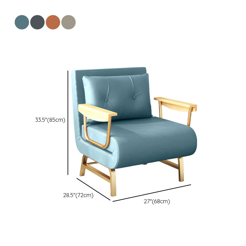 Scandinavian Solid Color Standard Recliner Faux Leather Recliner Chair Clearhalo 'Chairs & Seating' 'furn' 'furn_recliners' 'Furniture' 'Living Room Furniture' 'Recliners' 7091348