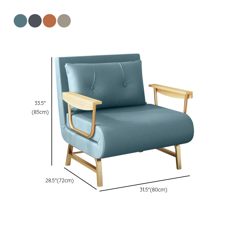 Scandinavian Solid Color Standard Recliner Faux Leather Recliner Chair Clearhalo 'Chairs & Seating' 'furn' 'furn_recliners' 'Furniture' 'Living Room Furniture' 'Recliners' 7091349