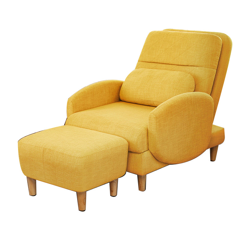 Linen Standard Recliner met uitgebreide voetsteun en verwijderbare kussens