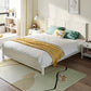 Rectangular Solid Color Panel Bed Scandinavian Standard Bed with Headboard