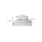 Rectangular Solid Color Panel Bed Scandinavian Standard Bed with Headboard
