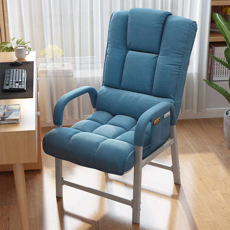 Metal Standard Recliner Solid Color Living Room Arm storage Recliner Chair Deck Chair Dark Blue Clearhalo 'Chairs & Seating' 'furn' 'furn_recliners' 'Furniture' 'Living Room Furniture' 'Recliners' 7091386