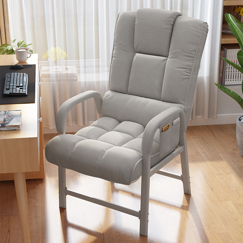 Metal Standard Recliner Solid Color Living Room Arm storage Recliner Chair Deck Chair Khaki Clearhalo 'Chairs & Seating' 'furn' 'furn_recliners' 'Furniture' 'Living Room Furniture' 'Recliners' 7091390