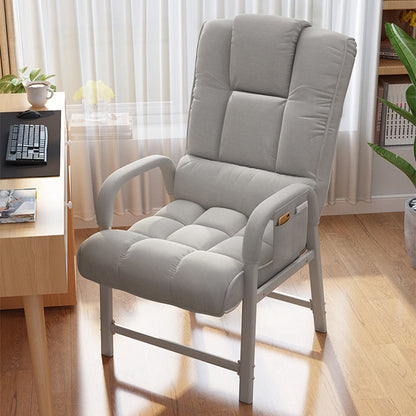 Metal Standard Recliner Solid Color Living Room Arm storage Recliner Chair Deck Chair Khaki Clearhalo 'Chairs & Seating' 'furn' 'furn_recliners' 'Furniture' 'Living Room Furniture' 'Recliners' 7091390