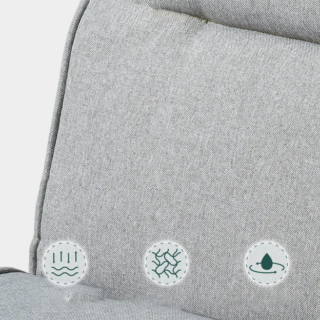 Metal Frame Foldable Standard Recliner Cotton Blend Recliner Chair Clearhalo 'Chairs & Seating' 'furn' 'furn_recliners' 'Furniture' 'Living Room Furniture' 'Recliners' 7091463