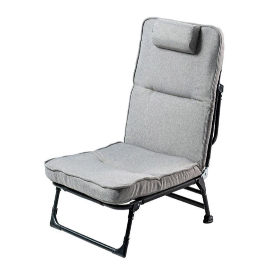 Metal Frame Foldable Standard Recliner Cotton Blend Recliner Chair Clearhalo 'Chairs & Seating' 'furn' 'furn_recliners' 'Furniture' 'Living Room Furniture' 'Recliners' 7091465