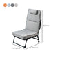 Metal Frame Foldable Standard Recliner Cotton Blend Recliner Chair Clearhalo 'Chairs & Seating' 'furn' 'furn_recliners' 'Furniture' 'Living Room Furniture' 'Recliners' 7091471