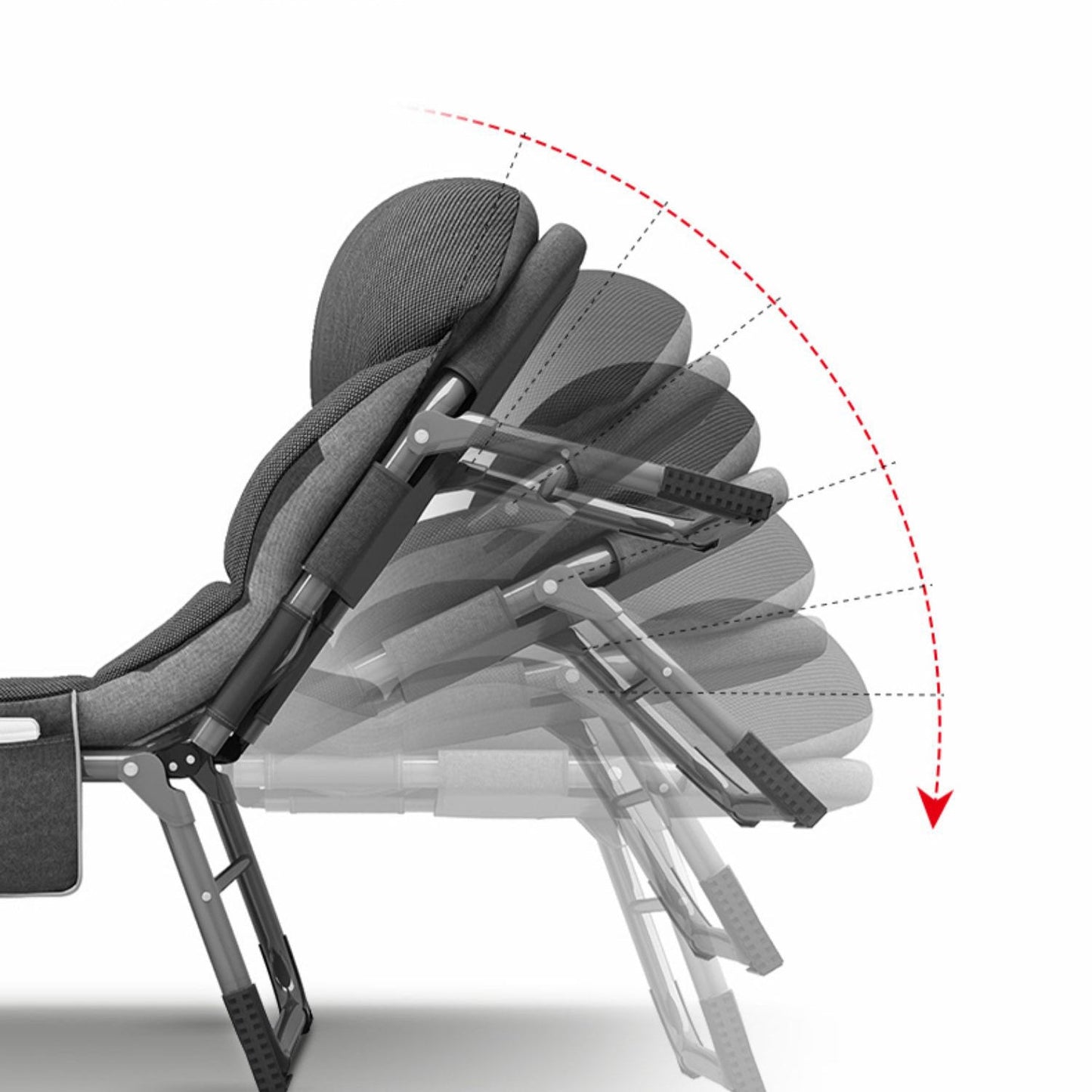 Metallrahmen Standard Liege 25,59 "breitklappbarer Liegestuhl