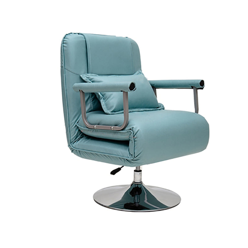 Contemporary Standard Recliner Lumbar Support Recliner Chair for Living Room Adjustable Faux Leather Lake Blue Clearhalo 'Chairs & Seating' 'furn' 'furn_recliners' 'Furniture' 'Living Room Furniture' 'Recliners' 7091508