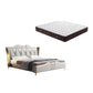 Genuine Leather Standard Bed Modern Panel Bed with Custom Gold Legs