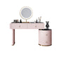Light Glass Top Makeup Vanity Desk Storage Box Makeup Vanity Set Makeup Vanity & Mirror 39.4"L x 15.7"W x 29.5"H Clearhalo 'Bedroom Furniture' 'furn' 'furn_makeup_vanities' 'Furniture' 'Makeup Vanities' 'makeup_vanities' 7091562