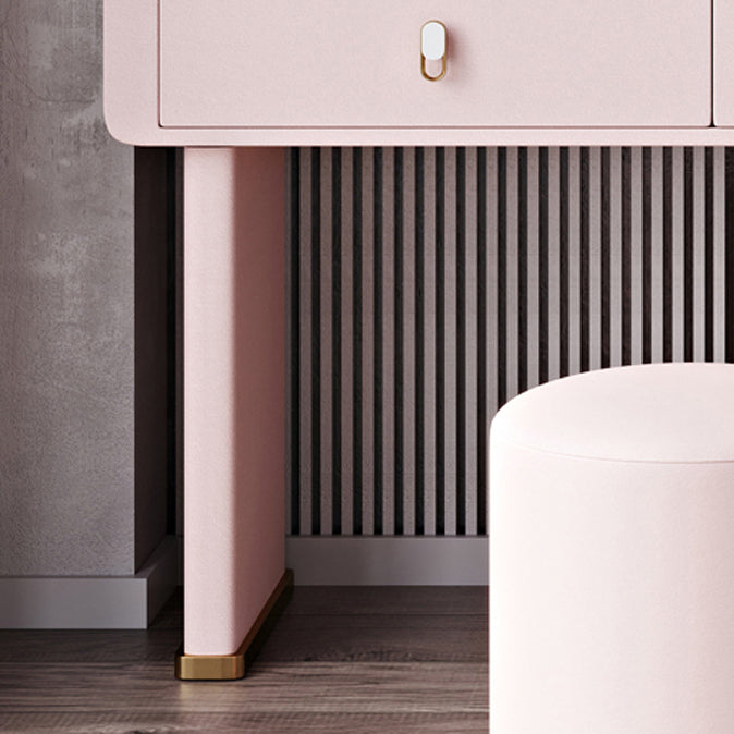 Light Glass Top Makeup Vanity Desk Storage Box Makeup Vanity Set Clearhalo 'Bedroom Furniture' 'furn' 'furn_makeup_vanities' 'Furniture' 'Makeup Vanities' 'makeup_vanities' 7091571