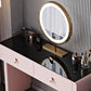 Light Glass Top Makeup Vanity Desk Storage Box Makeup Vanity Set Clearhalo 'Bedroom Furniture' 'furn' 'furn_makeup_vanities' 'Furniture' 'Makeup Vanities' 'makeup_vanities' 7091572