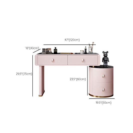 Light Glass Top Makeup Vanity Desk Storage Box Makeup Vanity Set Clearhalo 'Bedroom Furniture' 'furn' 'furn_makeup_vanities' 'Furniture' 'Makeup Vanities' 'makeup_vanities' 7091585