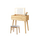 Scrivania in legno massello scrivania da remoto set di vanità per trucco specchio con cassetto