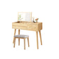 Scrivania in legno massello scrivania da remoto set di vanità per trucco specchio con cassetto