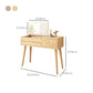Scrivania in legno massello scrivania da remoto set di vanità per trucco specchio con cassetto