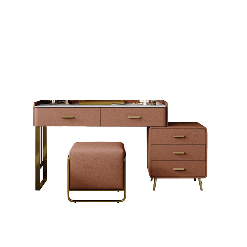 Tavolo da toeletta da toeletta da scrivania per trucco in legno massiccio set di sgabelli da toeletta