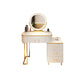 Wooden Makeup Vanity Desk Lighted Mirror Dressing Table Stool Set with Drawer