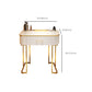 Wooden Makeup Vanity Desk Lighted Mirror Dressing Table Stool Set with Drawer