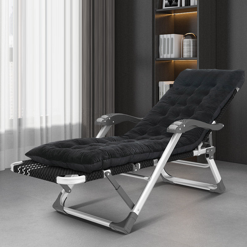 Metal Modern Standard Recliner Standard (No Motion) Recliner Chair with Arm Matte Black Clearhalo 'Chairs & Seating' 'furn' 'furn_recliners' 'Furniture' 'Living Room Furniture' 'Recliners' 7091701