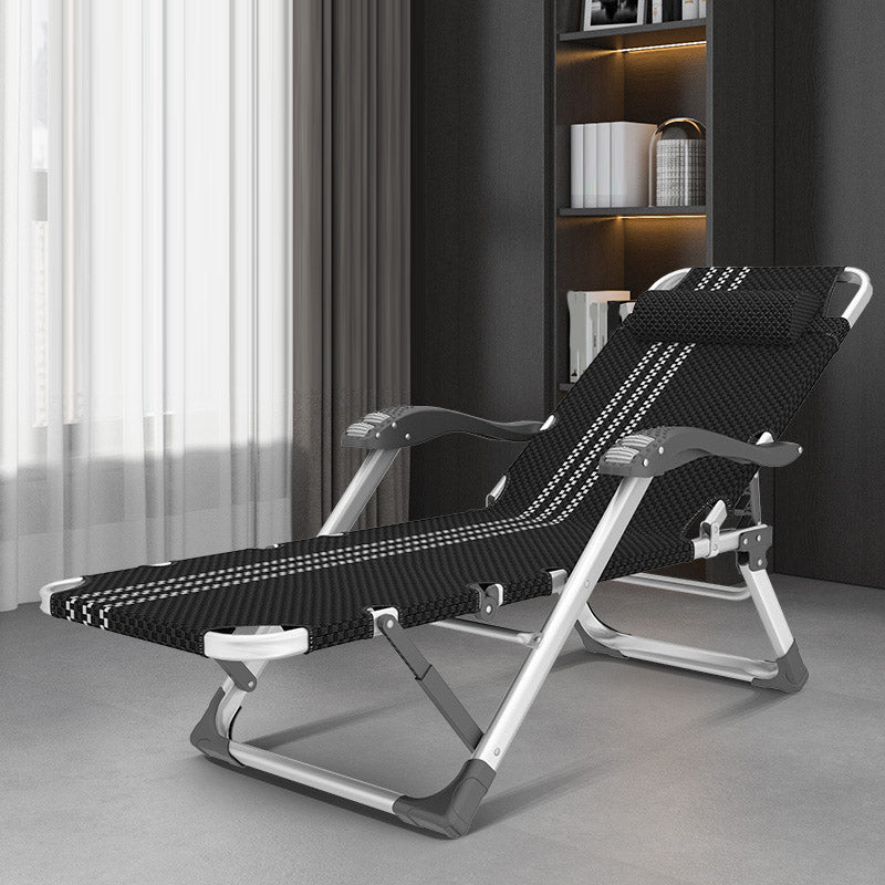 Metal Modern Standard Recliner Standard (No Motion) Recliner Chair with Arm Black White Clearhalo 'Chairs & Seating' 'furn' 'furn_recliners' 'Furniture' 'Living Room Furniture' 'Recliners' 7091711