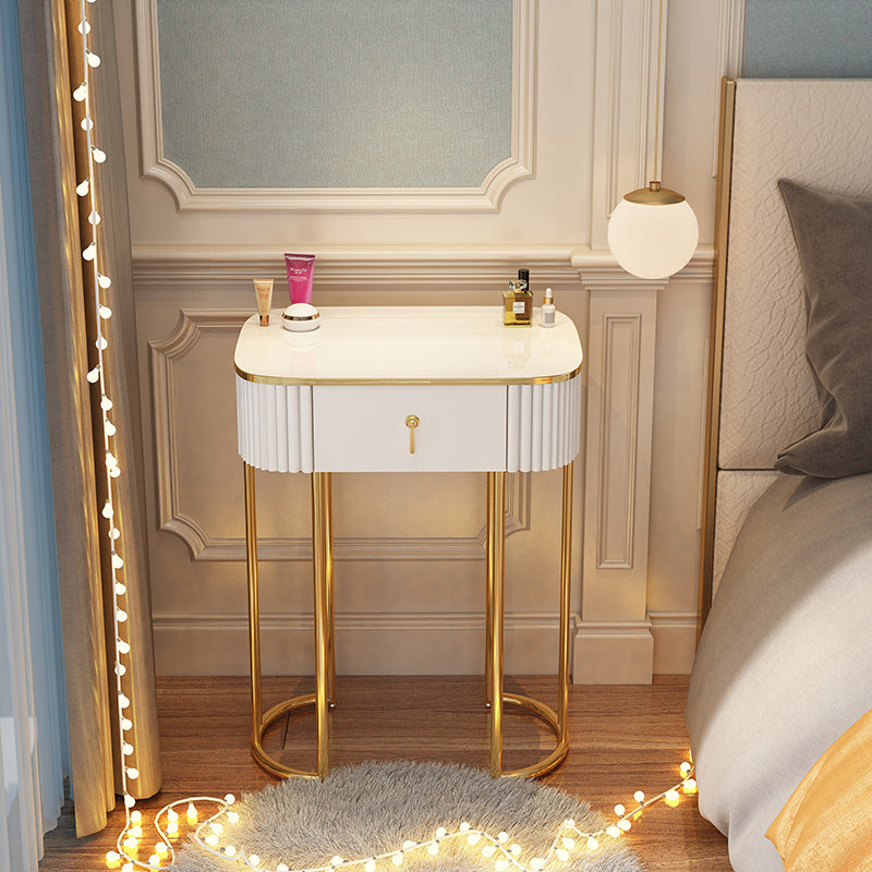 Storage Makeup Vanity Desk Bedroom Dressing Table Stool Set with Drawer Makeup Vanity 20"L x 16"W x 30"H White Clearhalo 'Bedroom Furniture' 'furn' 'furn_makeup_vanities' 'Furniture' 'Makeup Vanities' 'makeup_vanities' 7091782