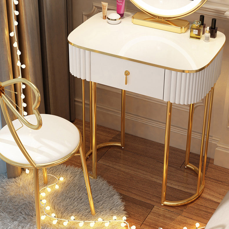 Storage Makeup Vanity Desk Bedroom Dressing Table Stool Set with Drawer Clearhalo 'Bedroom Furniture' 'furn' 'furn_makeup_vanities' 'Furniture' 'Makeup Vanities' 'makeup_vanities' 7091796
