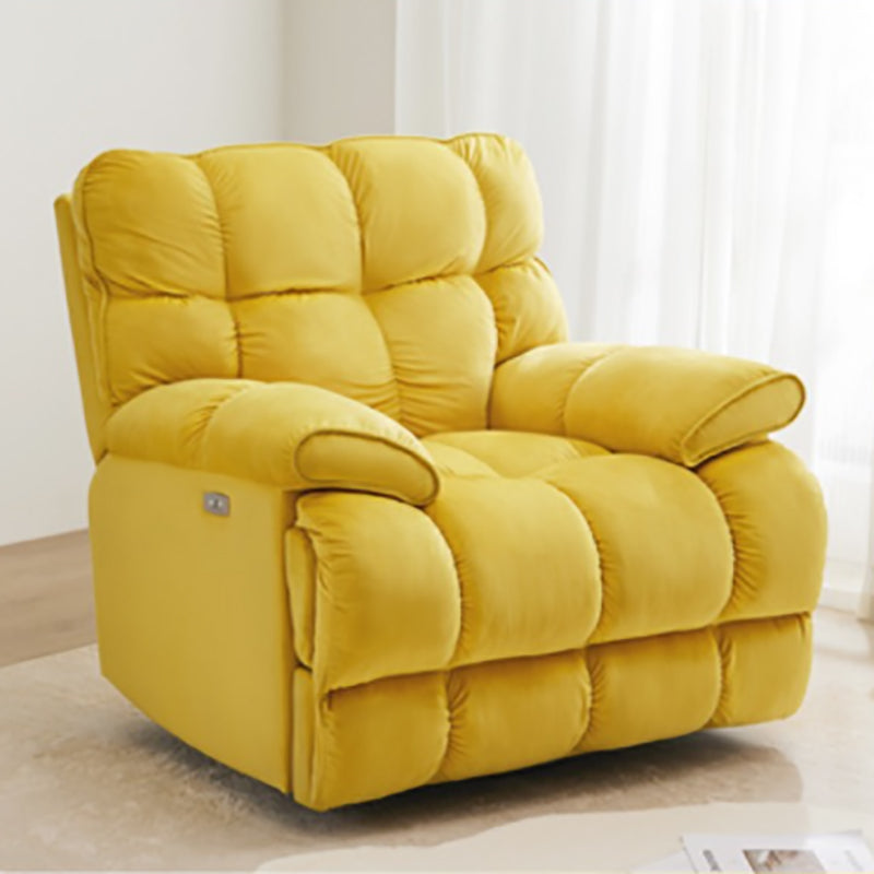 Velvet Gray Recliner Solid Color Recliner Chair 41.33 Inch Wide Clearhalo 'Chairs & Seating' 'furn' 'furn_recliners' 'Furniture' 'Living Room Furniture' 'Recliners' 7091845